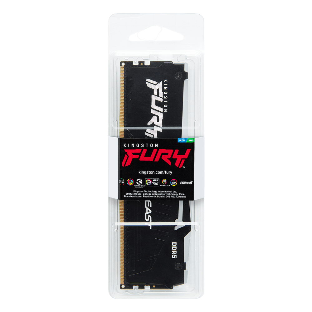 Kingston Fury Beast RGB 8GB DDR5 5200MHz Desktop Memory - Vektra Computers LLC Kingston Fury Beast RGB 8GB DDR5 5200MHz Desktop Memory - Vektra Computers LLC